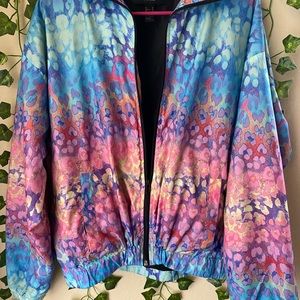 Animal print bomber jacket